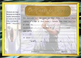 Certificado de Batismo,cada