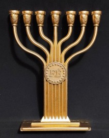 Candelabro de plástico dourado