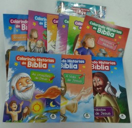 COLORINDO HISTRIAS DA BBLIA,KIT COM 10 PS