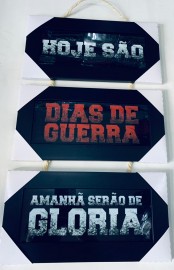 Quadro trio com corda ( Hoje s�o dias de guerra e amanh�.....)