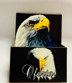 Porta envelope oferta águia em m.d.f pintado cada