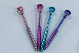 Caneta giratria diamante com pedrinha, cada