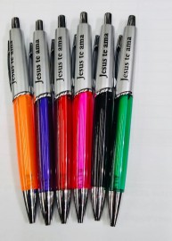 Caneta colorida , com 100 ps