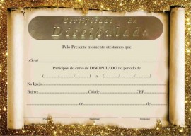 Certificado de Discipulado,cada