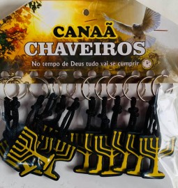 Chaveiro borracha candelabro,com 12 ps