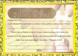 Certificado  de Dizismista Fiel,cada