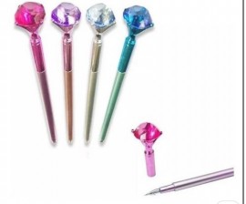 Caneta diamante cristal,com 10 ps