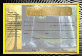 Certificado de Ordenao a Presbitero da igreja,cada