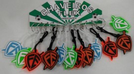 Chaveiro borracha escudo da f,com 12 ps