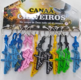 CHAVEIRO BORRACHA GRATIDO,COM 12 PS